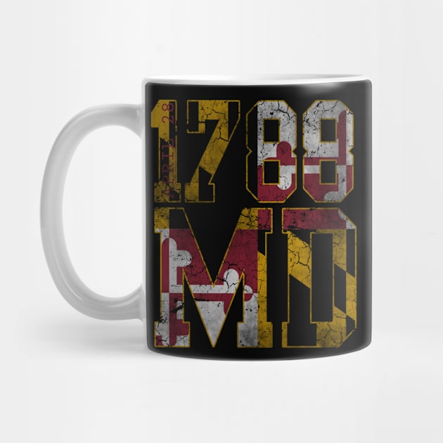 Maryland 1788 Flag Vintage Fade by E